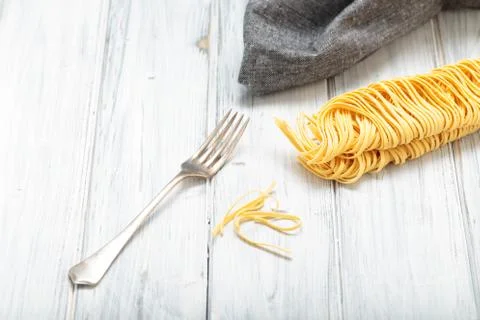 Noodles with fork Fotos Stock