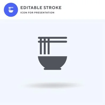 Noodles icon vector, filled flat sign, solid pictogram isolated on white, log イラスト素材