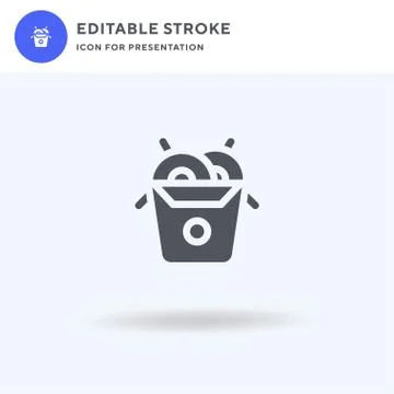 Noodles icon vector, filled flat sign, solid pictogram isolated on white, logo イラスト素材