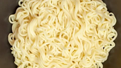 Noodles instant, cooked, close-up, rotating Stock-Footage 226786730