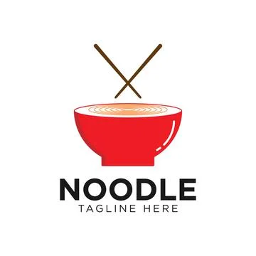 Noodles logo design Stock Illustration