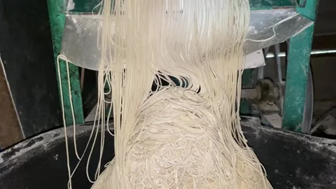 Noodles maker machine Stock Footage 302738805