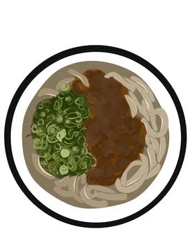 Noodles soup Stock Illustration