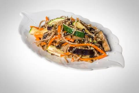 Noodles with vegetables Stock Photos