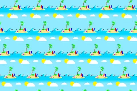Noon beach pattern Stock-Illustration