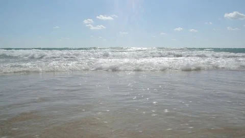 Noon on the sea. Seacoast Stock Footage 80625274