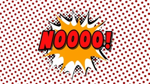 Noooo - word in speech balloon in comic style animation Stock Footage 88283030