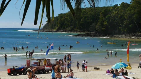 Noosa beach Stock Footage 23305048