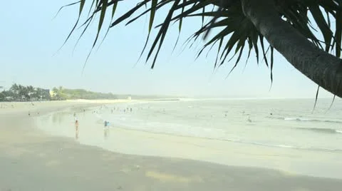 Noosa heads main beach Stock Footage 18010720