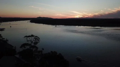 Noosa River Sunset Stock Footage 92646832