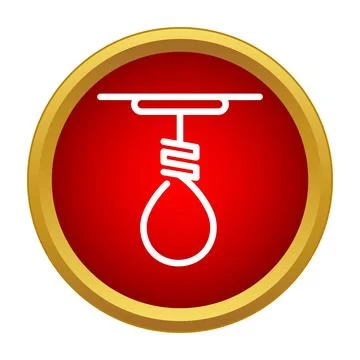 Noose hanging symbol representing execution and despair Illustrazione stock