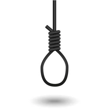 Noose icon on white background 库存插图