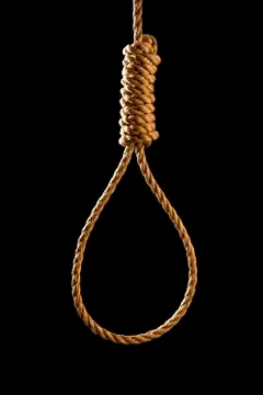 Noose isolated on black Stock Photos