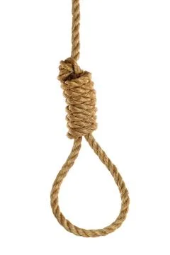 Noose Over White Background Stock Photos