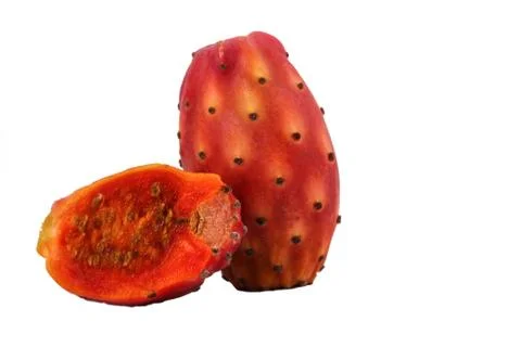 Nopal cut cactus white background Stock Photos