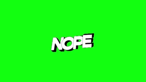 Nope Mark Green Screen Animation Video stock 336260215
