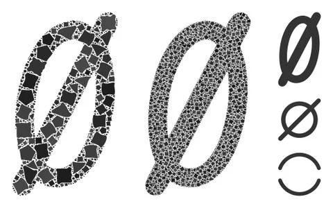 Nope Mosaic Icon of Ragged Elements 库存插图