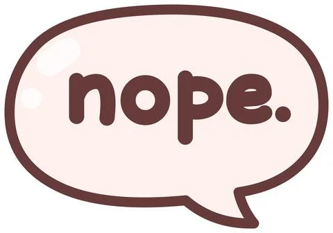 Nope Speech Bubble 스톡 일러스트