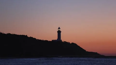 Norah Head Lighthouse Sunrise Stock Footage 247899097