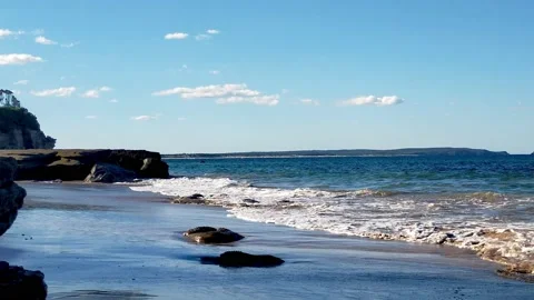 Norah Head Small Beach Slow Pan Video stock 169205432