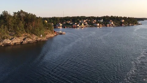 Nordic archipelago dusk Video stock 115419102
