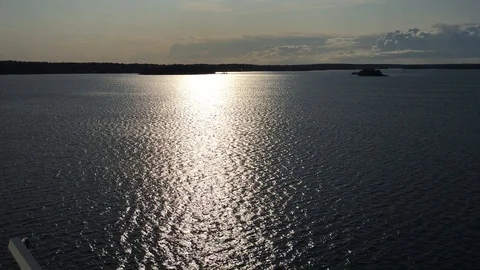 Nordic archipelago sunset Video stock 115122551