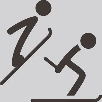 Nordic combined Stock Illustration