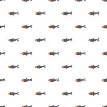 Nordic fish pattern seamless Illustrazione stock