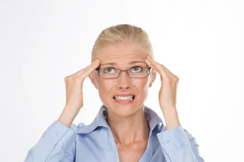 Nordic girl with exploding head Stock-Fotos