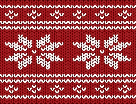 Nordic knitted pattern on wool Stock Illustration