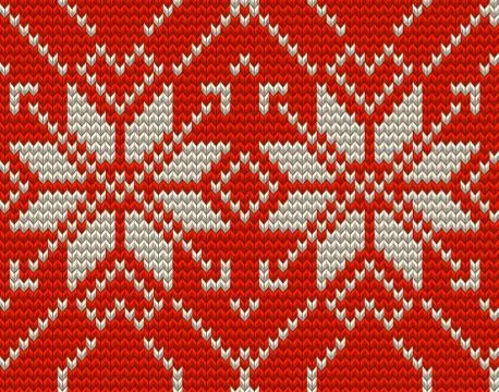 Nordic knitted perfect seamless pattern. EPS 10 vector Illustrazione stock