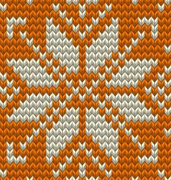 Nordic knitted perfect seamless pattern. EPS 10 vector Illustrazione stock