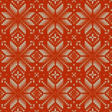Nordic knitted perfect seamless pattern. EPS 10 vector Illustrazione stock