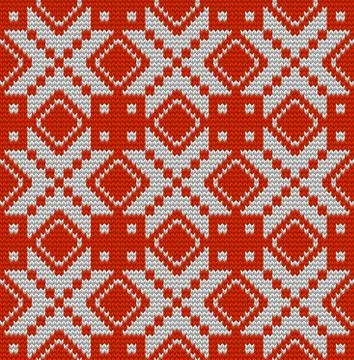Nordic knitted perfect seamless pattern. EPS 10 vector Illustrazione stock