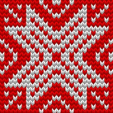 Nordic knitted perfect seamless pattern. EPS 10 vector Stock Illustration
