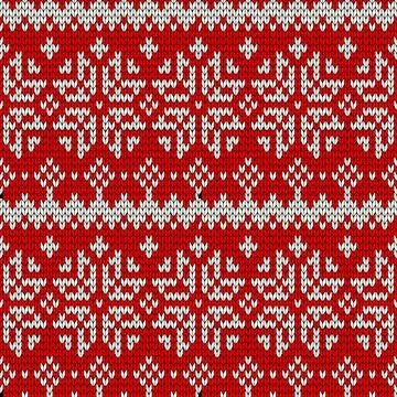 Nordic knitted seamless pattern. EPS8 Illustrazione stock