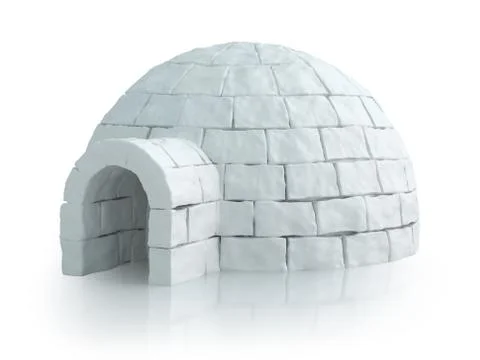 Nordic landscape with igloo Stock Illustration
