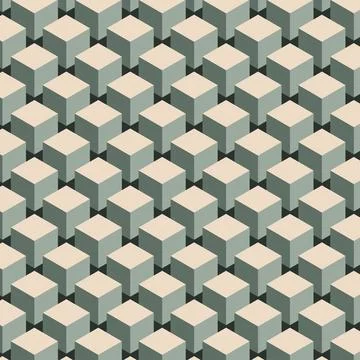 Nordic Sage isometric geometric pattern Stock Illustration