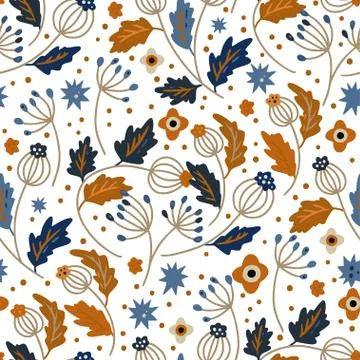 Nordic seamless vector pattern. Stock Illustration