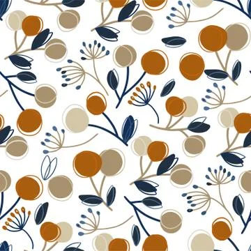 Nordic seamless vector pattern. Stock Illustration