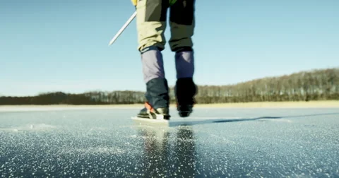 Nordic skater passing camera. Stock Footage 60126158