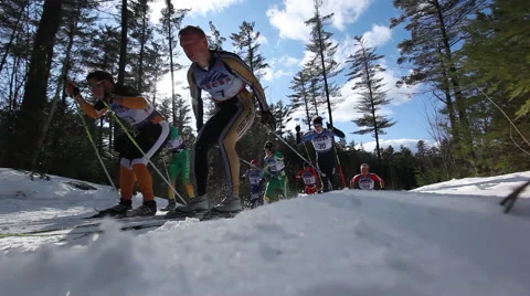 Nordic Ski Race Stock Footage 42394716
