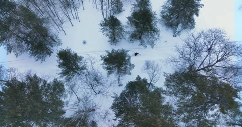 Nordic Skiing Drone Stock Footage 243207271
