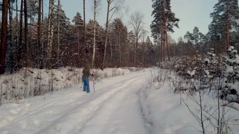 Nordic skiing Stock Footage 148207395