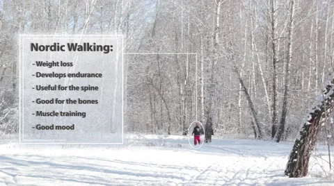 Nordic Walking Stock Footage 41922260