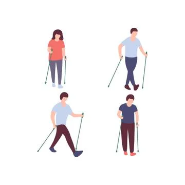 Nordic walking Illustrazione stock
