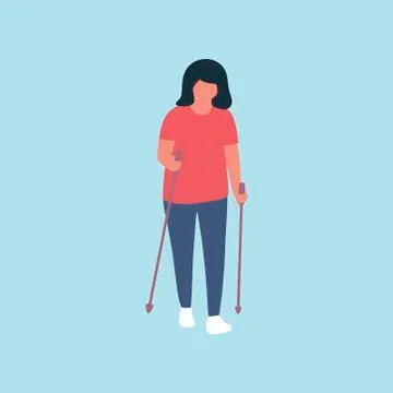 Nordic walking Stock Illustration