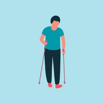 Nordic walking Stock Illustration