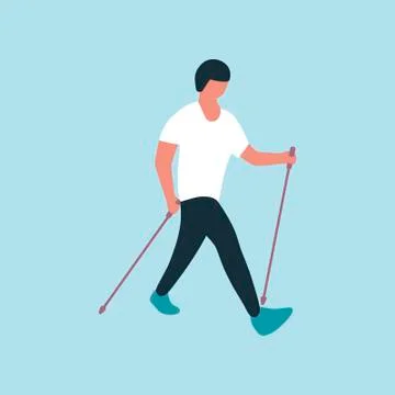Nordic walking Stock Illustration