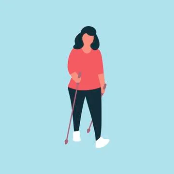 Nordic walking Stock Illustration